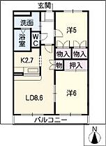 サンコーポ　塩河　Ａ  ｜ 岐阜県可児市塩河（賃貸アパート2LDK・2階・51.66㎡） その2