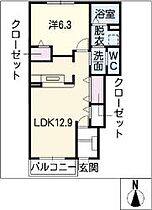 フォルトゥーナ　Ａ 103 ｜ 岐阜県加茂郡川辺町下川辺字田尻30番地3（賃貸アパート1LDK・1階・46.49㎡） その2