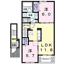 ブロマンス 203 ｜ 岐阜県美濃加茂市本郷町7丁目12番66号（賃貸アパート2LDK・2階・56.68㎡） その2