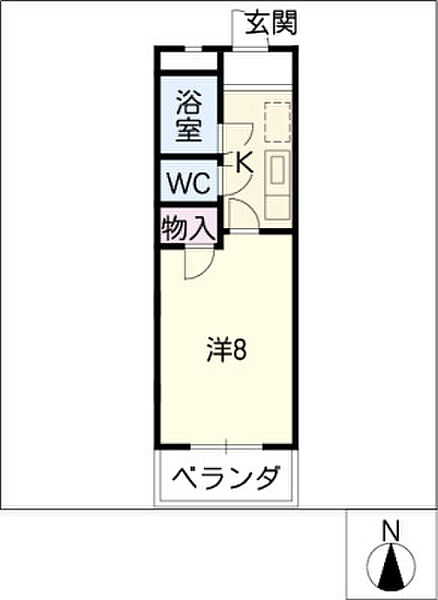 クールソレイユTOHRU 405｜愛知県名古屋市緑区砂田2丁目(賃貸マンション1K・4階・24.90㎡)の写真 その2