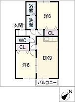 セジュール鳴丘  ｜ 愛知県名古屋市緑区鳴丘2丁目（賃貸アパート2DK・1階・50.12㎡） その2