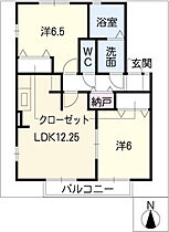 レジデンス黒沢台　C 202 ｜ 愛知県名古屋市緑区黒沢台1丁目405-3（賃貸アパート2LDK・2階・57.93㎡） その2