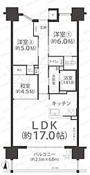 ヴェルディ芳泉 3LDKの間取図画像