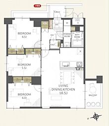 両備グレースマンション医大南 3LDKの間取図画像
