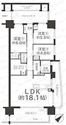 ヴェルディザガーデン芳泉イースト 3LDKの間取図画像