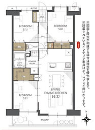 ダイアパレスパークサイド今 3LDKの間取図画像