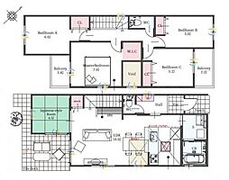 物件画像 天白区鴻の巣 5LDKリビング吹き抜けタイルテラス