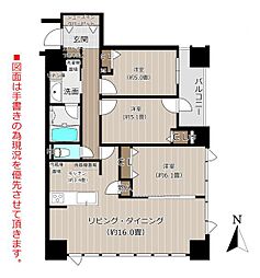 ワザック函館・五稜郭行啓通り(ワザックハコダテ) 3LDKの間取図画像