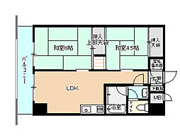 マンションくめがわ 2DKの間取図画像