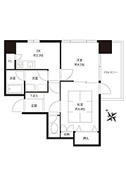 オリンピア春日町 2DKの間取図画像
