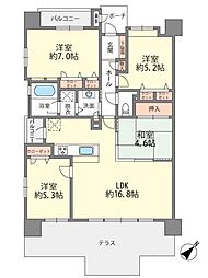 アーバンパレス老司テラス（角部屋の4ＬＤＫ・ペット飼育可）