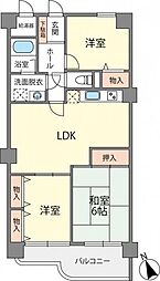 ロワールマンション小郡 3LDKの間取図画像