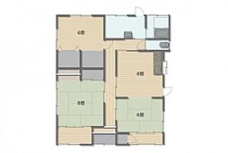 日向市大王町2丁目 3DKの間取り