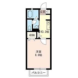 ソラティーオ座間 1Kの間取図画像