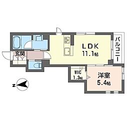 プロキシマアルチェ 1LDKの間取図画像