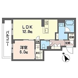 レガリータ 1LDKの間取図画像
