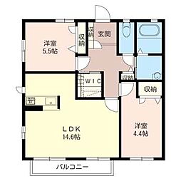 向日葵MH 2LDKの間取図画像