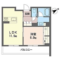 レガリータ II 1LDKの間取図画像