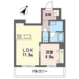 エトワールコート戸田公園 1LDKの間取図画像