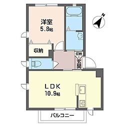 ShaMaisonPremiere 1LDKの間取図画像