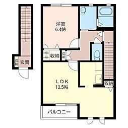 グランドゥール・SE棟 1LDKの間取図画像
