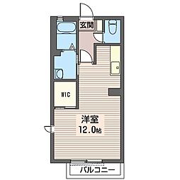 ガーデンパークD棟 ワンルームの間取図画像