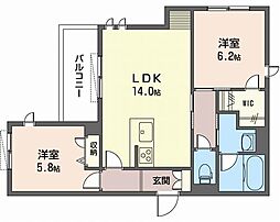 GrandArbre 2LDKの間取図画像