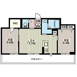 グランデ・メゾン 2LDKの間取図画像