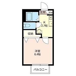 ラブラドールアパートメント 1Kの間取図画像