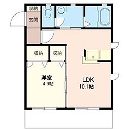 フローラアベニューA 1LDKの間取図画像