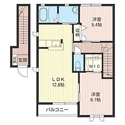 レーベンドルフF 2LDKの間取図画像