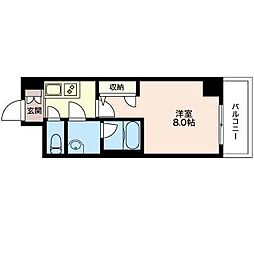 PearlResidence板橋大山 1Kの間取図画像