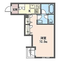 ShaMaison立教西 1Kの間取図画像