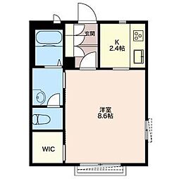 プチハイム練馬2 1Kの間取図画像