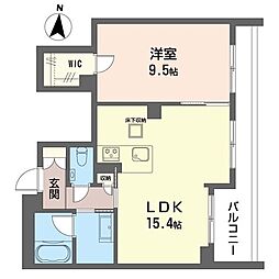 ソフィア新宿 1LDKの間取図画像
