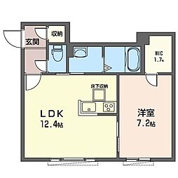 Alflat赤堤 1LDKの間取図画像