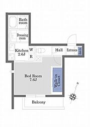 R&YResidence 1Kの間取図画像