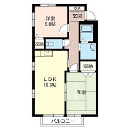 セードル用賀 2LDKの間取図画像