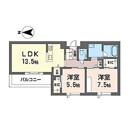 グランパーク阿佐ヶ谷 2LDKの間取図画像