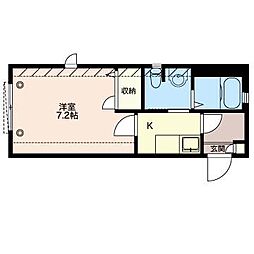 キヤケリア 1Kの間取図画像