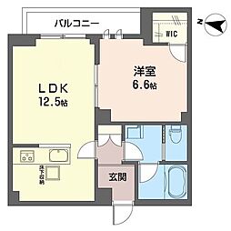 グランセーヌ 1LDKの間取図画像