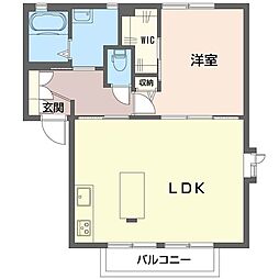 ヴィラグレース 2DKの間取図画像