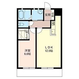 レジデンス小金井公園 1LDKの間取図画像