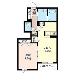 SophiaCourt 1LDKの間取図画像