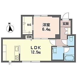フラワーハイツ 1LDKの間取図画像