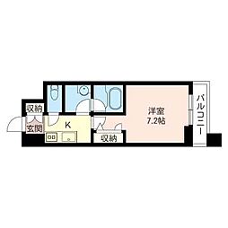 シャーメゾンステージ八広 1Kの間取図画像