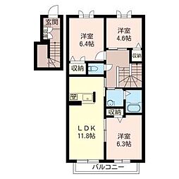 グランドソレイユ湘南2 3LDKの間取図画像