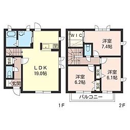 クレスト湘南E 3LDKの間取図画像