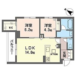 クレイラ戸塚 2LDKの間取図画像