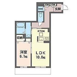 PineGarden 1LDKの間取図画像
